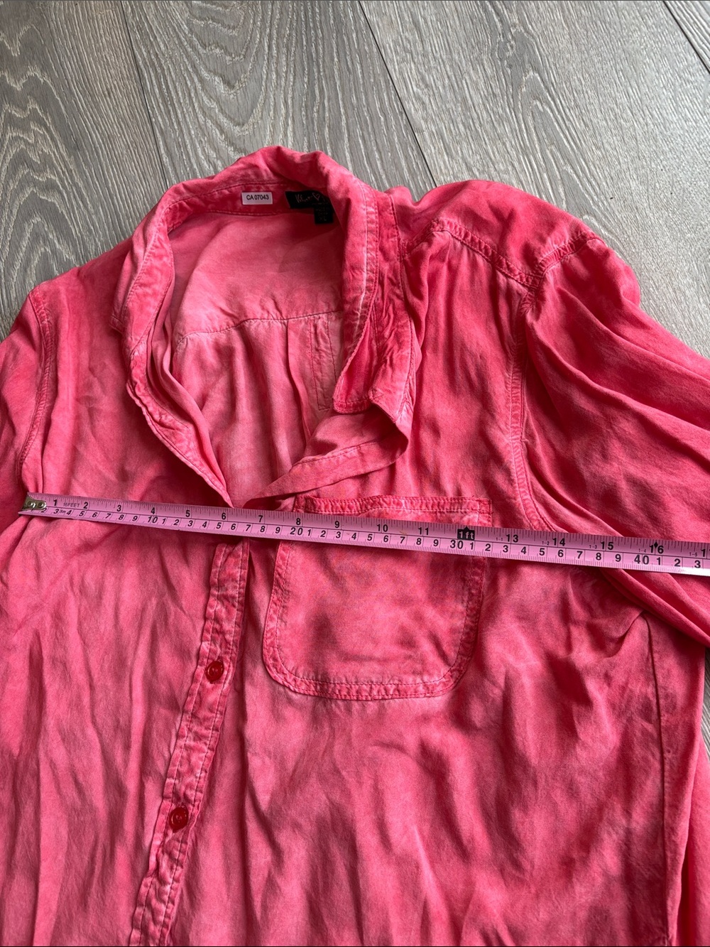 Oversized Flowy Coral Pink Button-Up Shirt